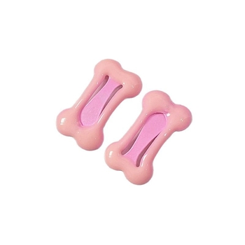 Clip pentru păr pentru copii, în formă de os, din aliaj de fier, finisare cu picurare de ulei, BB clip, stil de vacanță