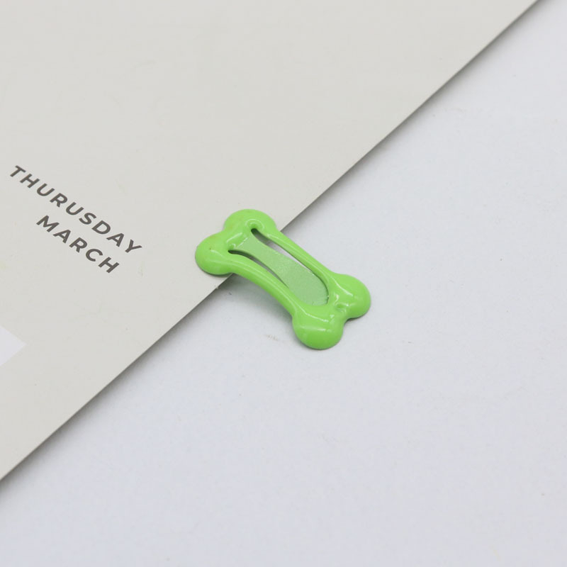 Clip pentru păr pentru copii, în formă de os, din aliaj de fier, finisare cu picurare de ulei, BB clip, stil de vacanță