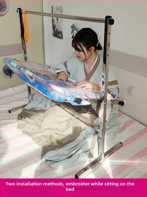 Keresztszemes hímzőkeret, állítható otthoni tartó, univerzális eszköz, műanyag lemezből készült konstrukció, kompatibilis 9 ct vászonnal