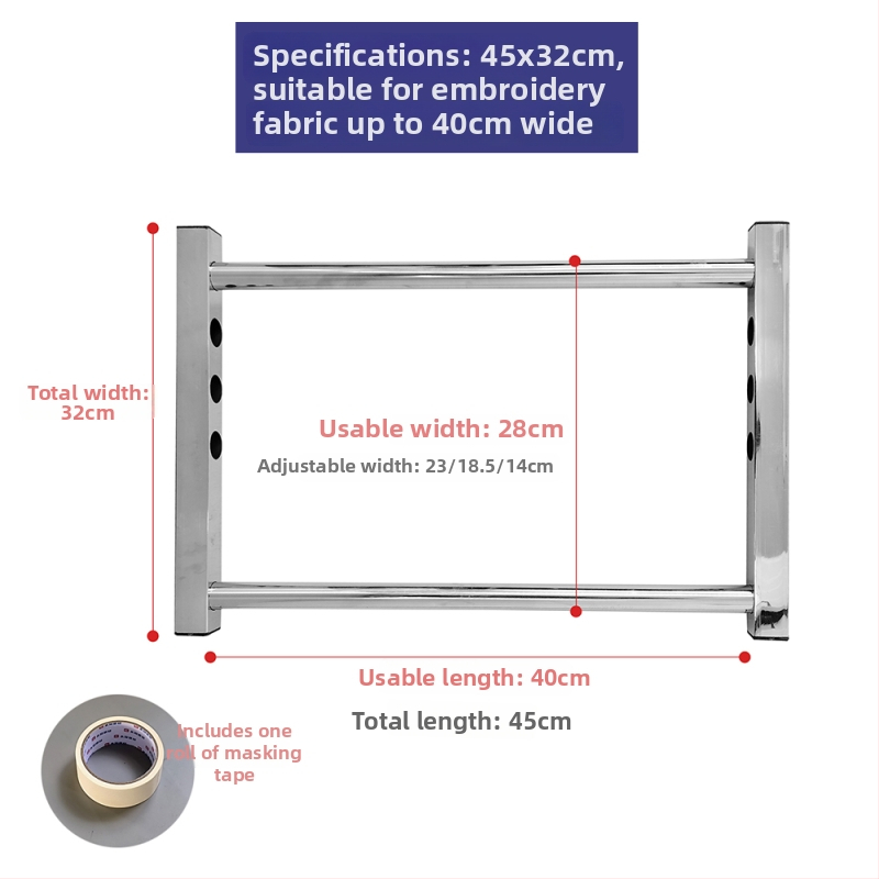 Keresztszemes hímzőkeret, állítható otthoni tartó, univerzális eszköz, műanyag lemezből készült konstrukció, kompatibilis 9 ct vászonnal