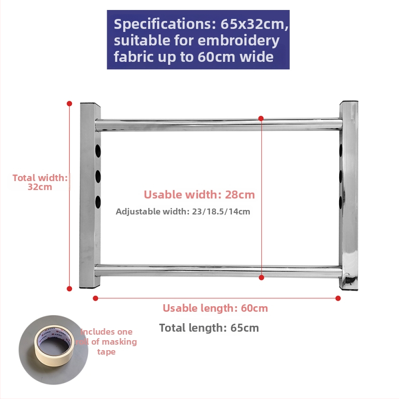 Keresztszemes hímzőkeret, állítható otthoni tartó, univerzális eszköz, műanyag lemezből készült konstrukció, kompatibilis 9 ct vászonnal
