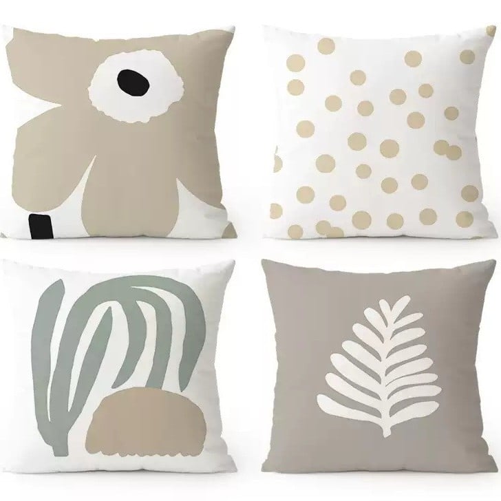 Μαξιλαροθήκη • μοντέρνο μινιμαλιστικό ύφος • γεωμετρική αφαιρεση • υλικό: κοντό φλίς • για σαλόνι