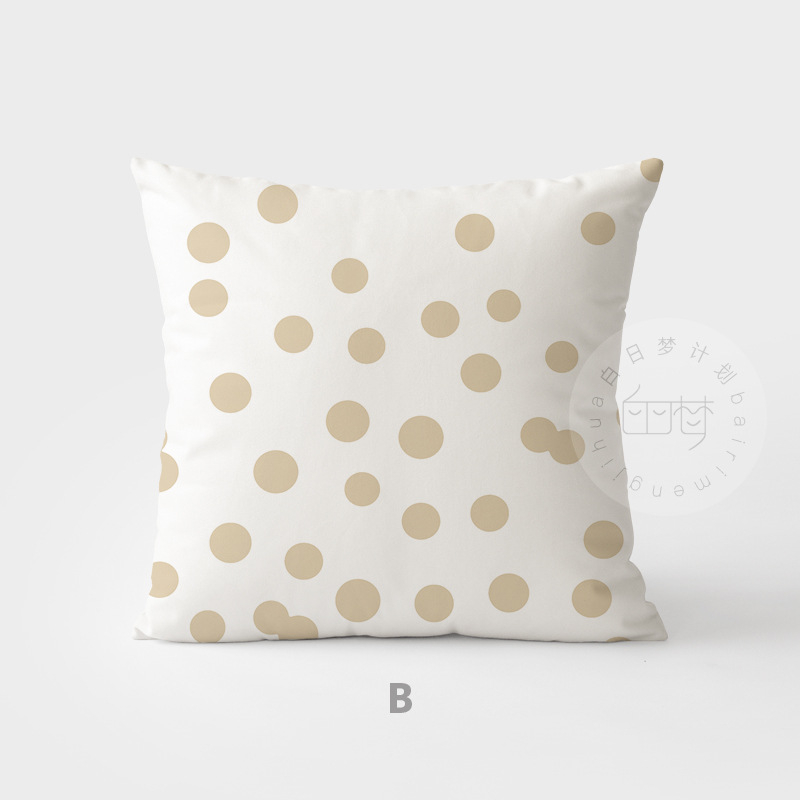 Μαξιλαροθήκη • μοντέρνο μινιμαλιστικό ύφος • γεωμετρική αφαιρεση • υλικό: κοντό φλίς • για σαλόνι