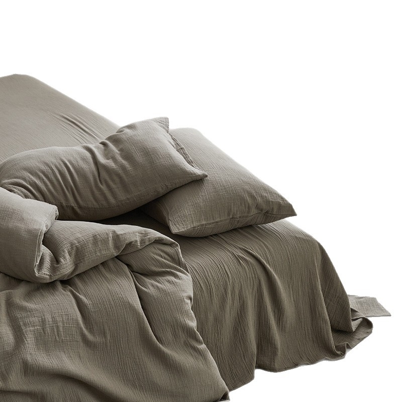 Σετ δύο μαξιλαροθήκες από βαμβακερή γάζα διπλού στρώματος, 100% βαμβάκι, ύφανση 60s, βαφή αντίδρασης, μοντέρνο μινιμαλιστικό στυλ, φιλικό προς το μωρό.