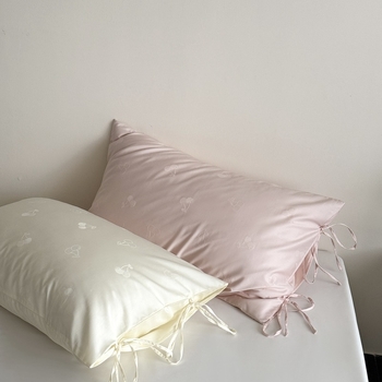 Комплект от две калъфки за възглавници, 100S памук с дълги влакна, жакардова тъкан, реактивно боядисани, стил лайт лукс