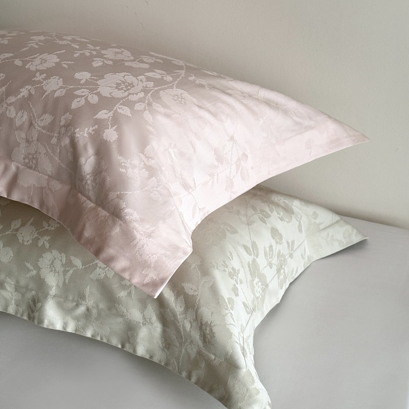 Комплект от две калъфки за възглавници, 100S памук с дълги влакна, жакардова тъкан, реактивно боядисани, стил лайт лукс