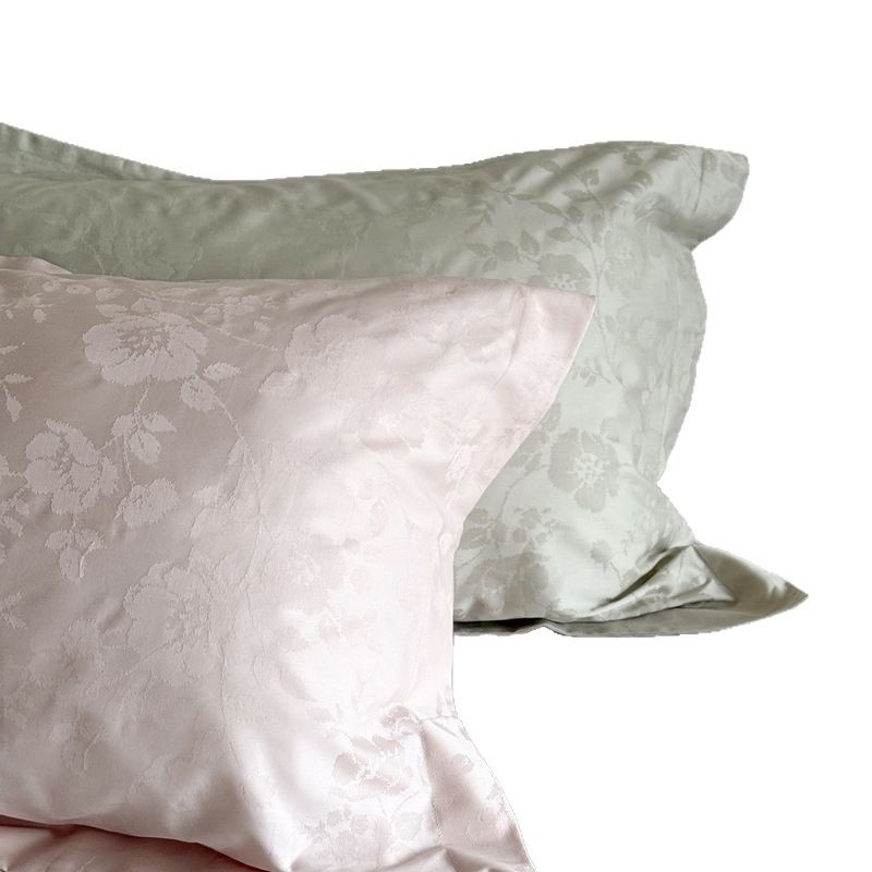 Комплект от две калъфки за възглавници, 100S памук с дълги влакна, жакардова тъкан, реактивно боядисани, стил лайт лукс