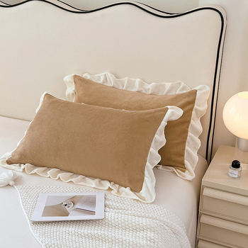 Feță de pernă din fibre de poliester, vopsire reactiva, țesătură 40 fire, stil modern minimalist