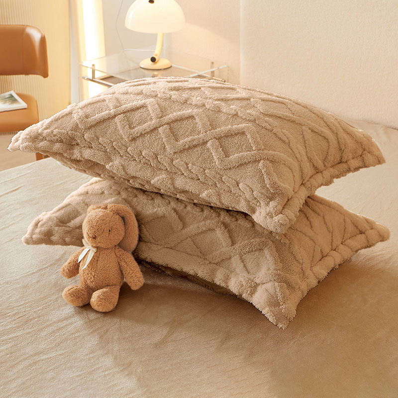 Set huse de pernă | catifea poliesterică, căptușeală fleece | imprimare și vopsire reactive | stil modern minimalist