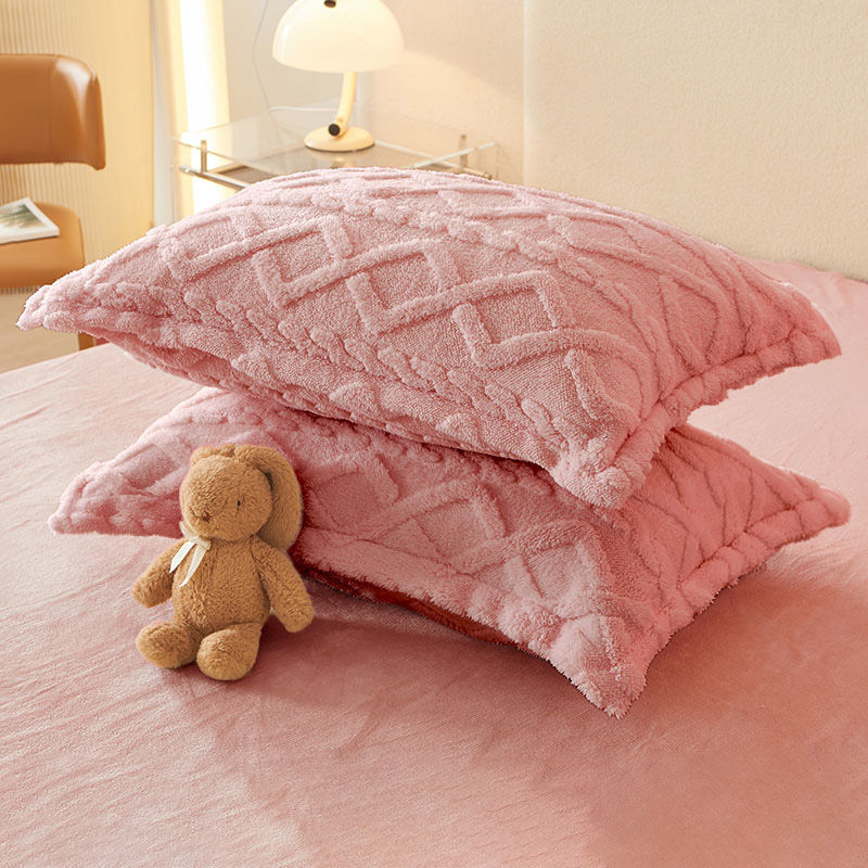 Set huse de pernă | catifea poliesterică, căptușeală fleece | imprimare și vopsire reactive | stil modern minimalist