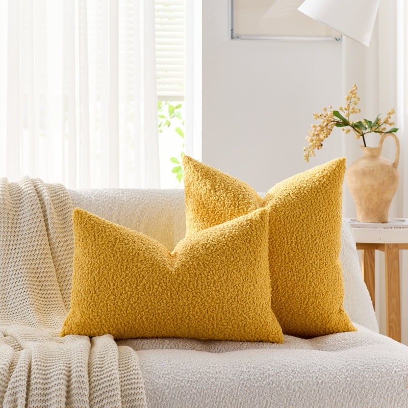 Husă pentru pernă de living, stil nordic, catifea Teddy, model solid, poliester