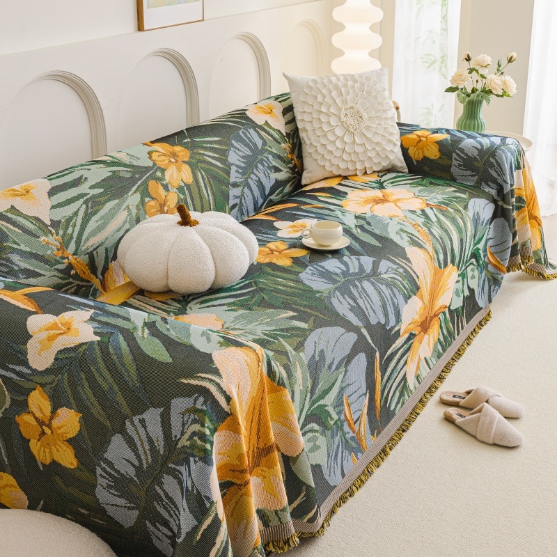 Navlaka za kauč s floralnim uzorkom, mješavina materijala, Instagram stil, za modulni kauč