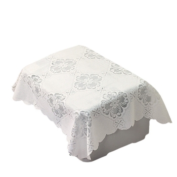 Paprastos nėrinių dizaino spausdintuvo dulkių gaubtas — poliesterio audinys, paprastas ir modernus stilius; Jialmei; tinkamas svetainei, miegamajam ir restoranui.