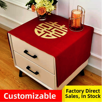 Vestuvinė naktinio staliuko danga, linų, kinų stiliaus, pritaikoma, svetainė ir miegamasis