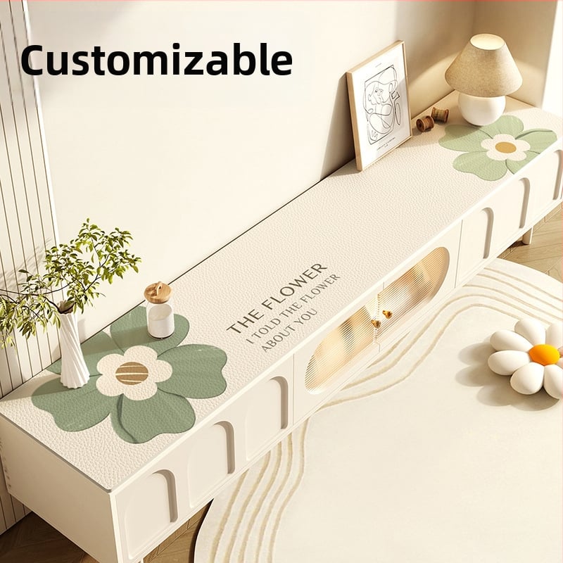 Δερμάτινο ορθογώνιο τραπεζομάντηλο, αδιάβροχο, αντιολισθητικό, ανθεκτικό στη σκόνη και στο λάδι, μοντέρνα μινιμαλιστική αισθητική, μοτίβα: ρίγες, γεωμετρικό, houndstooth, τετράγωνο