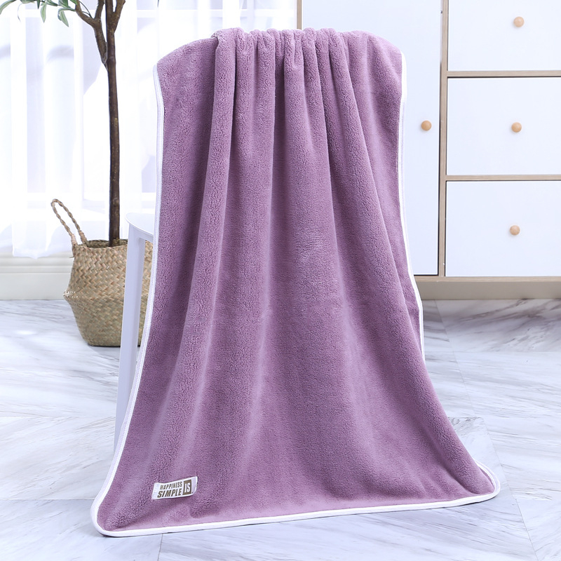 Koralni fleece ručnik za kupanje/plažu, ≥500 g, 100 vlakana pređe, ravno tkanje