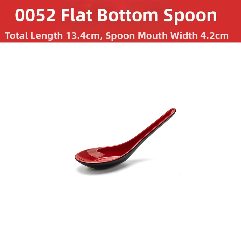 Melamininių dubenėlių rinkinys su šaukšteliu — nereguliarios formos, glazūruotas paviršius, vientisas raštas, logotipo spauda