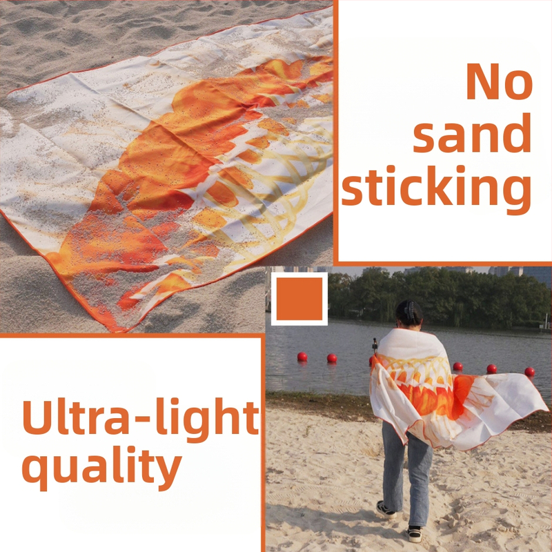 Bestower plažna krpa od ultrafine vlakna, 350 g, mješano vlakno, zaštita od sunca, ne lijepi se za pijesak
