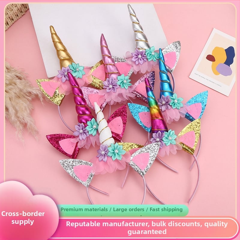 Vienradža galvas lente - roku darbs, audums, karikatūras stils, universāls