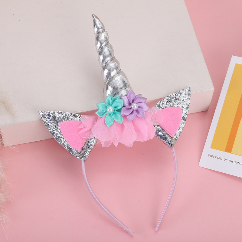 Vienradža galvas lente - roku darbs, audums, karikatūras stils, universāls