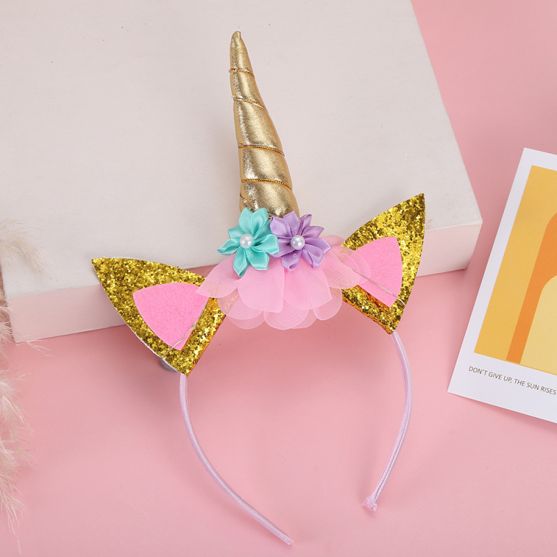 Vienradža galvas lente - roku darbs, audums, karikatūras stils, universāls