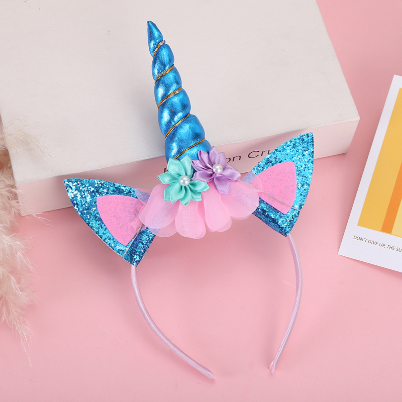 Vienradža galvas lente - roku darbs, audums, karikatūras stils, universāls