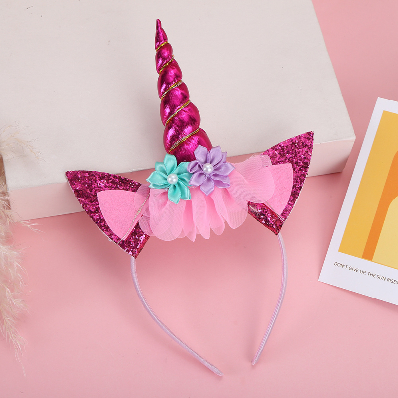 Vienradža galvas lente - roku darbs, audums, karikatūras stils, universāls