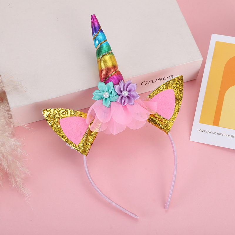 Vienradža galvas lente - roku darbs, audums, karikatūras stils, universāls