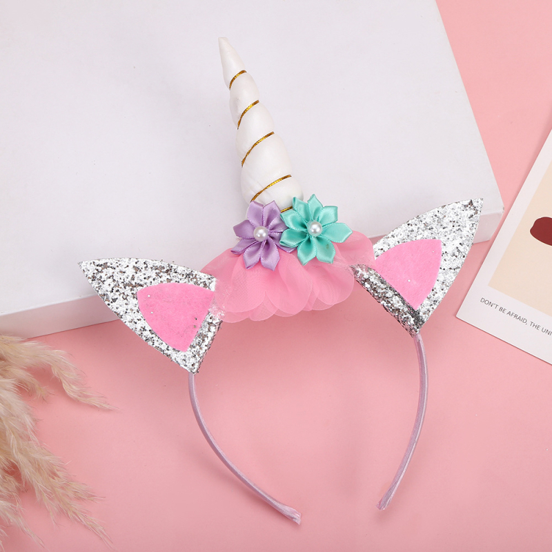 Vienradža galvas lente - roku darbs, audums, karikatūras stils, universāls