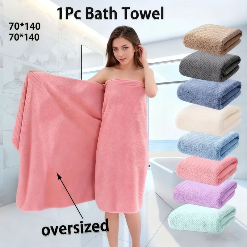 Vannitoas rätik — koralli fleece, ananassi võre tekstuur, kaal 200–300 g, 150D lõng, ääre õmblemine ja kohandatavus