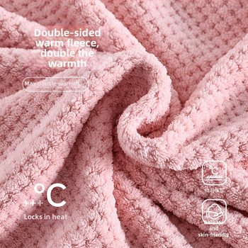 Prosop de baie cu glugă, în stil halat, fleece coral, 100% poliester, 450 g, potrivit toamnei, unisex adulți