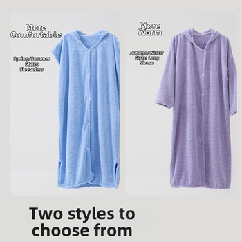 Halat de baie pentru femei, Fleece Coral, 580 g, Fibre de polyester, Iarnă