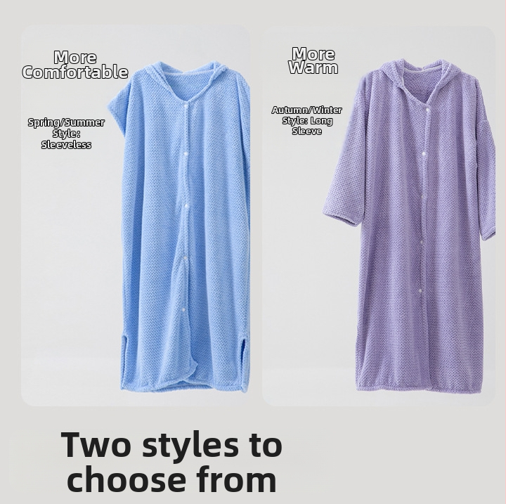 Halat de baie pentru femei, Fleece Coral, 580 g, Fibre de polyester, Iarnă