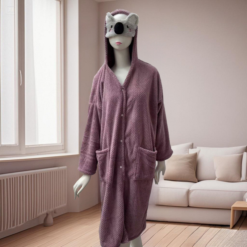 Koraalfleksi vannahallat kapuutsiga, ananasskirjaga, imav