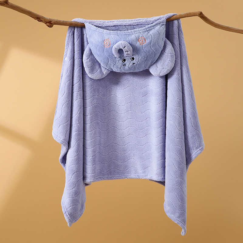 OWNBABY Dječji kapuljača ručnik za kupanje Cape stil, Coral fleece, 300–400 g, 150D tkanina