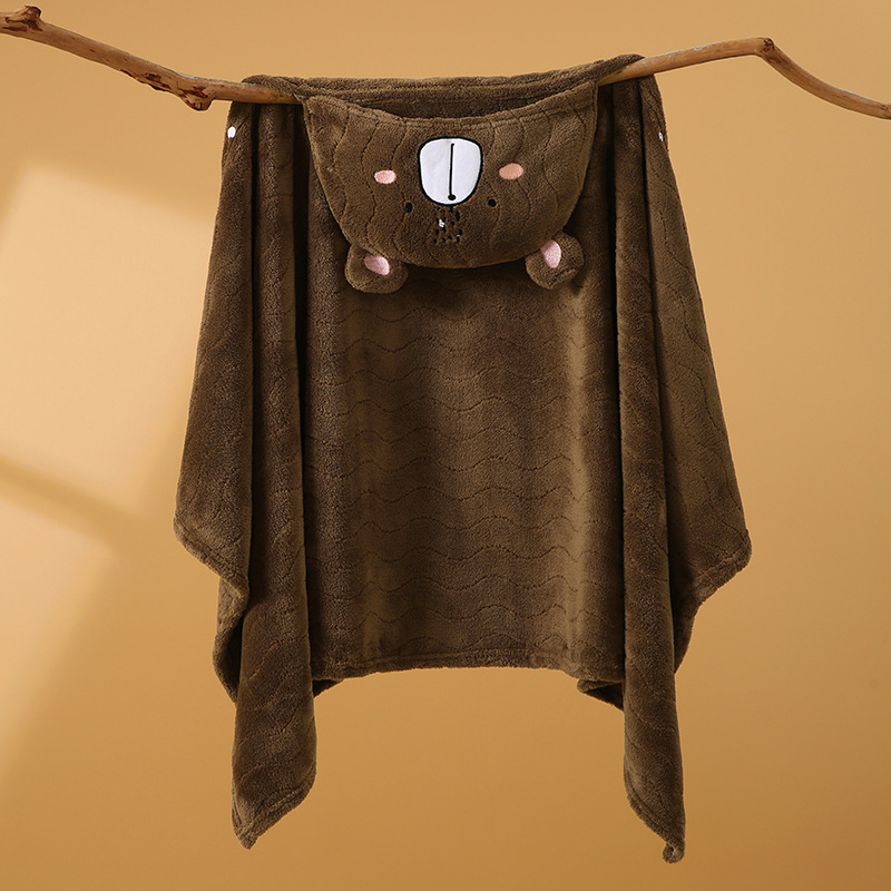 OWNBABY Dječji kapuljača ručnik za kupanje Cape stil, Coral fleece, 300–400 g, 150D tkanina