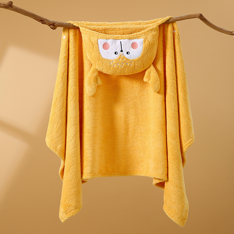 OWNBABY Dječji kapuljača ručnik za kupanje Cape stil, Coral fleece, 300–400 g, 150D tkanina