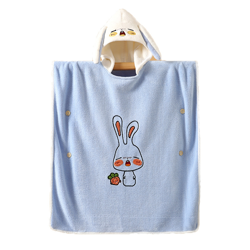 Jade Baby Koralli Veluur Kapuutsiga Käterät Lastele – Kandmiseks Kiiresti Kuivatav Mantlid koos Trušu Kõrvadega, 150D, 300–400 g, Kohandatav