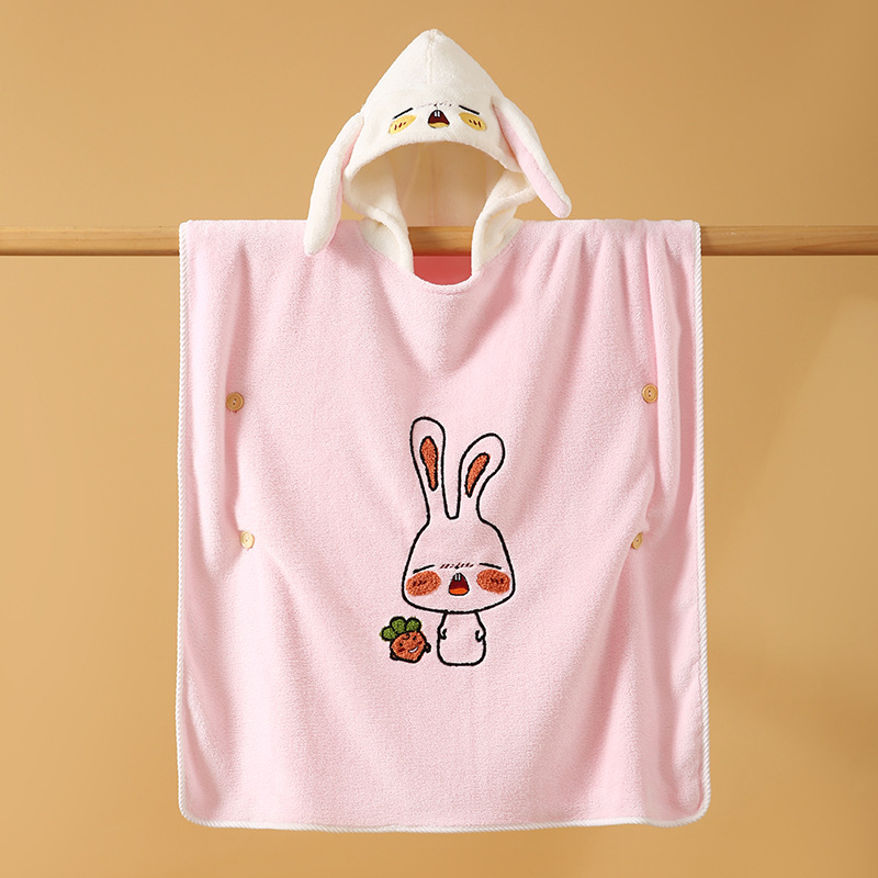 Jade Baby Koralli Veluur Kapuutsiga Käterät Lastele – Kandmiseks Kiiresti Kuivatav Mantlid koos Trušu Kõrvadega, 150D, 300–400 g, Kohandatav