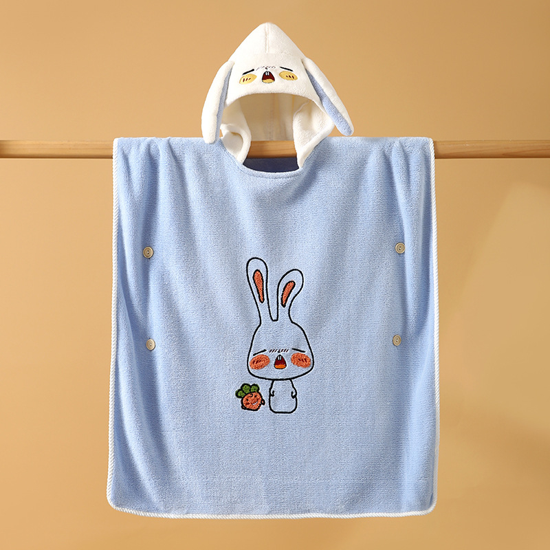 Jade Baby Koralli Veluur Kapuutsiga Käterät Lastele – Kandmiseks Kiiresti Kuivatav Mantlid koos Trušu Kõrvadega, 150D, 300–400 g, Kohandatav