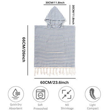 Puuvillane Türgi ponšo rätik kapuutsiga, rannas ja surfamise jaoks (Bränd: SHENGPENG; Lõngaspetsiﬁkatsioon: 21; Tootmisprotsess: õmblemine, lihtne kude; Kohandamine: Jah; Kohandatav: Jah)