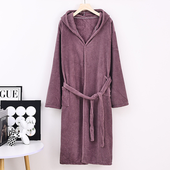 Halat de baie cu glugă, mâneci lungi, absorbant și uscare rapidă, de iarnă