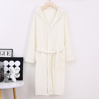 Halat de baie cu glugă, mâneci lungi, absorbant și uscare rapidă, de iarnă