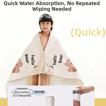 Laste kapuutsiga käterätik ujumiseks — vannitoa/plaažikäterätik lastele, nööpidega (300–400 g; materjal: muu; lõngad: muu; tootmisprotsess: muu; kategooria: vannitoa/plaažikäterätik)