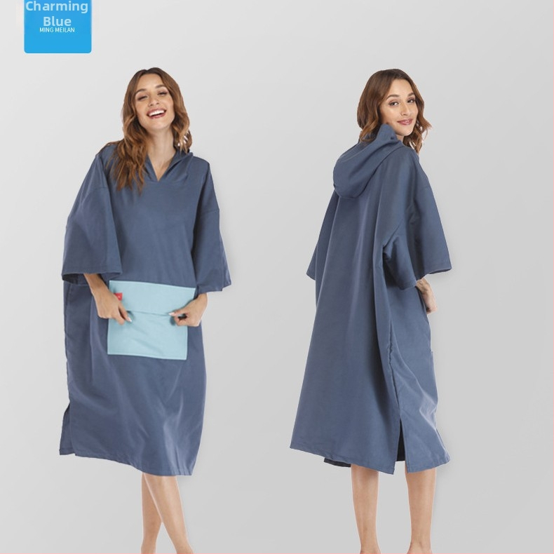 Ülikerge kokkukäiv randrätik sukelduv kate ja kiiresti kuivatav riietumisrõivas — Materjal: peenkiud • Kaal: 200–300 g • Bränd: ideal made