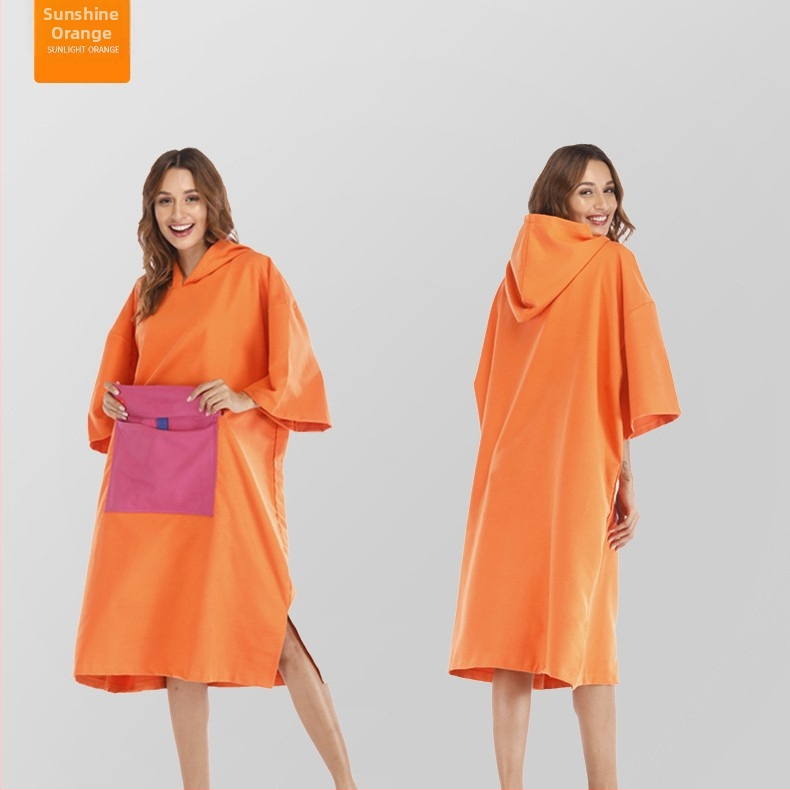 Ülikerge kokkukäiv randrätik sukelduv kate ja kiiresti kuivatav riietumisrõivas — Materjal: peenkiud • Kaal: 200–300 g • Bränd: ideal made