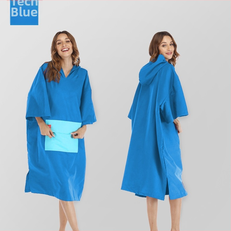 Ülikerge kokkukäiv randrätik sukelduv kate ja kiiresti kuivatav riietumisrõivas — Materjal: peenkiud • Kaal: 200–300 g • Bränd: ideal made