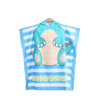 Laste kapuutsiga mikrofiiberist vannitükk, kiiresti kuivav, kahekülgne veluur, GSM 170-200, imav ja soe, multikas trükiga