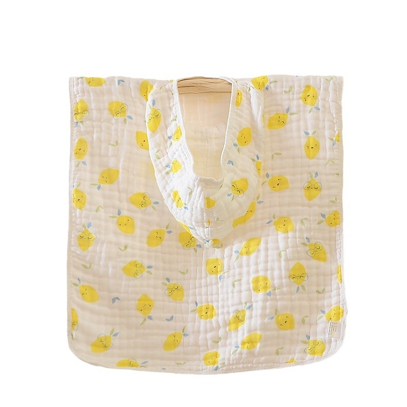 Zīdaiņu vannas dvielis ar kapuci no 100% kokvilnas, valkājams un iesaiņojošs, Cape stilā jaciņa bērniem, Meijia Bell, drošības klase A, piemērots vecumam 1–3 gadi