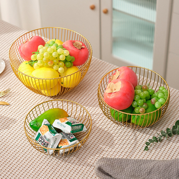 Плодова чиния в скандинавски стил, метален арт дизайн, настолен съд за закуски, 2023 г. пускане, първокласно качество